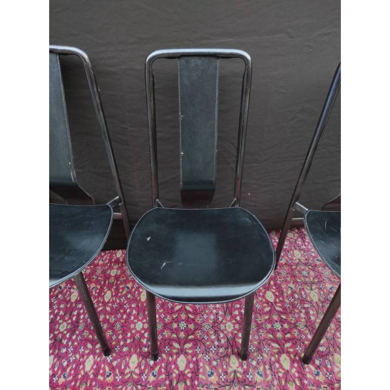 Gruppo di 4 sedie nere modello Irma, Achille Castiglioni per Zanotta - 1979