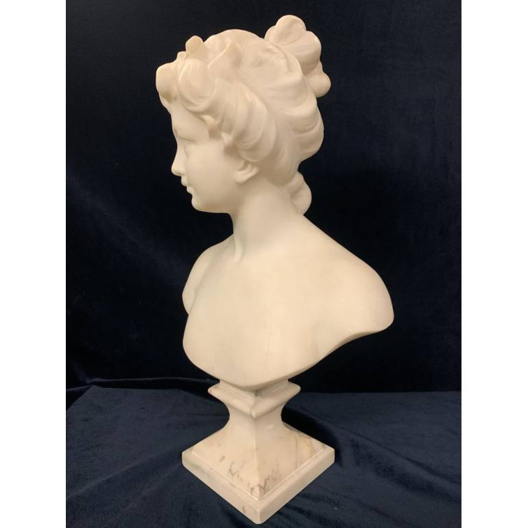 Marble Bust of a Woman, French, 19th Century