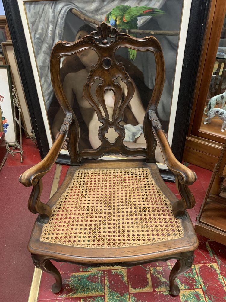 2 antike LOMBARDE-Sessel aus dem 19. Jahrhundert mit Wiener Strohsitzen |  il Balon