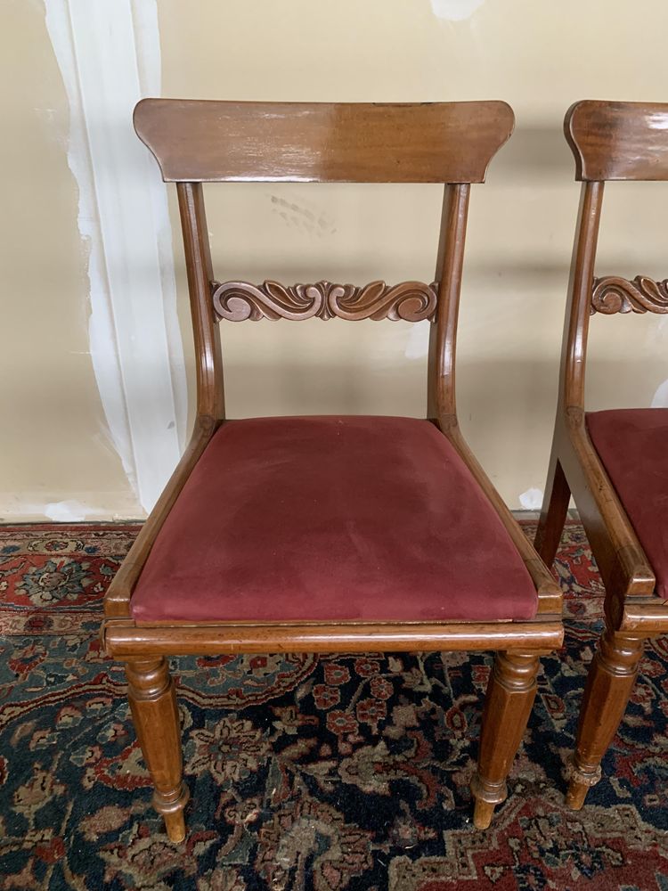 4 prestigiose sedie in mogano epoca XX secolo